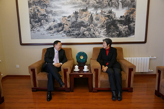 杨秀萍秘书长与中国—东盟商务理事会执行理事长许宁宁会面