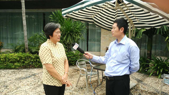 杨秀萍秘书长接受中央电视台采访