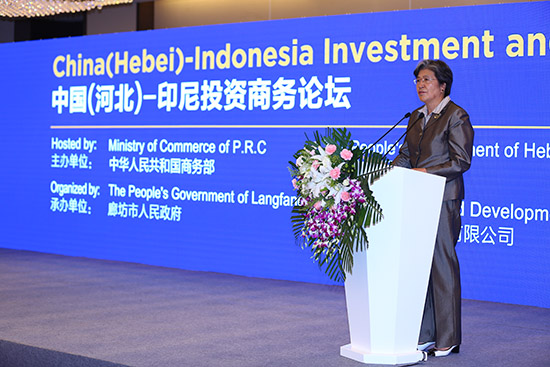 杨秀萍秘书长出席中国（河北）—印尼投资商务论坛