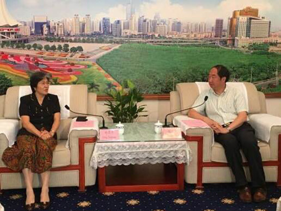 杨秀萍秘书长会见广西南宁市副市长张卫