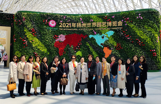 ASEAN Female Diplomats Delegation Attended Opening Ceremony of the International Horticultural Exposition 2021 in Yangzhou