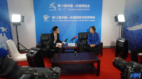杨秀萍秘书长接受中国—东盟博览会媒体采访
