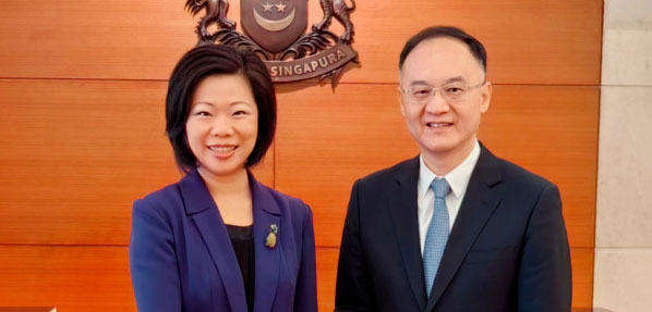 外交部部長助理農融訪問新加坡