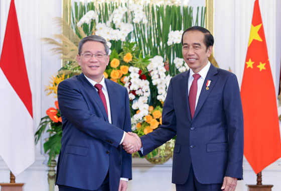 李强同印度尼西亚总统佐科会谈