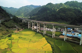 Scenery along Lanzhou-Haikou Expressway in China's Guizhou