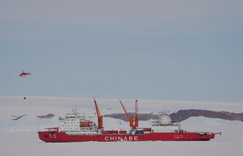 China's icebreakers unload cargos for Zhongshan Station in Antarctica